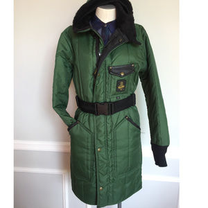 RefrigiWear Green Puffy Puffer Hooded Coat xs smal